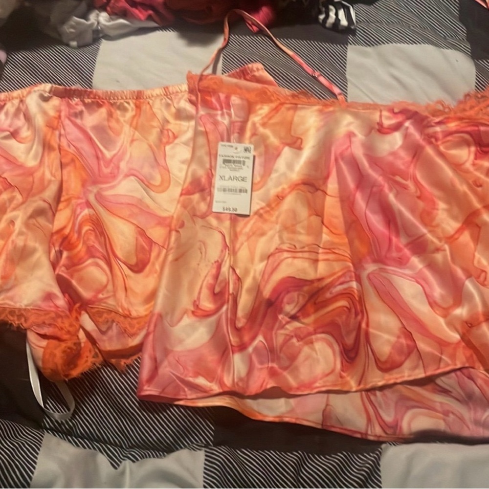 Women's Swirl Print Camisole and Shorts Set